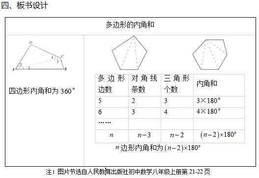 四川教师资格证初中数学《多边形的内角和》教案